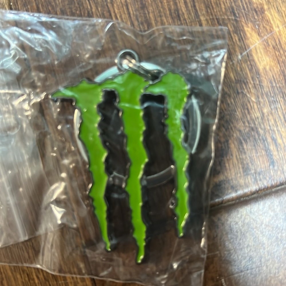 Monster energy metal key chain